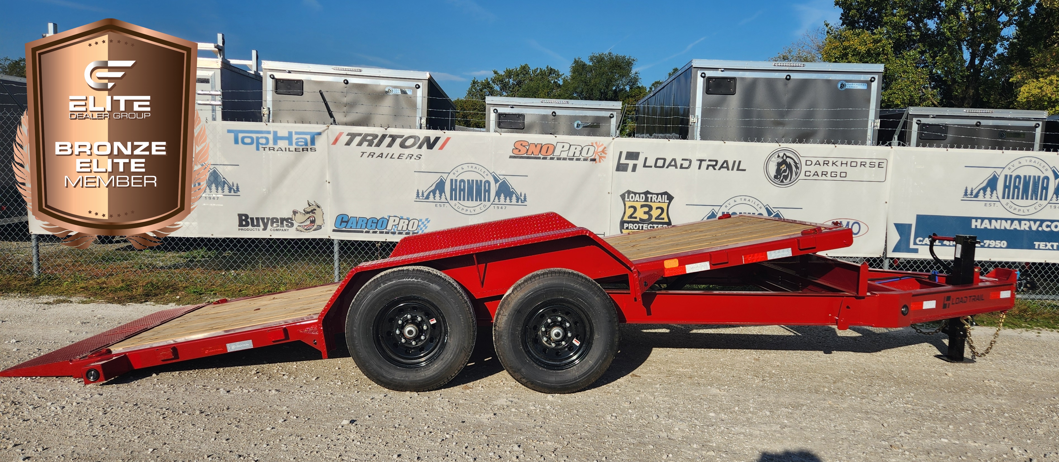 Load Trail 83 X 16 Tilt-N-Go Tandem Axle 14,000 LB Tilt Deck Trailer- RED